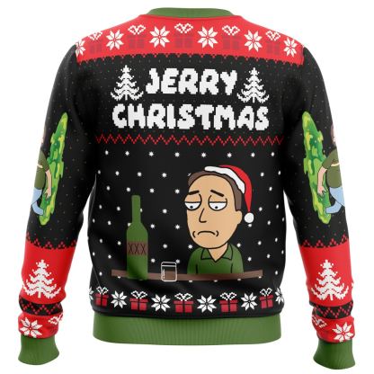 jerry christmas rick and morty ugly christmas sweater 2 Jerry Christmas Rick And Morty Ugly Christmas Sweater - Image 2