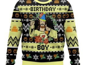 Jesus Birthday Boy Ugly Christmas Sweater Unisex - Image 1