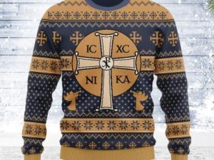 Jesus Ic Xc Ugly Christmas Sweater - Image 1