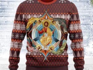 Jesus Orthodoxy Ugly Christmas Sweater - Image 1