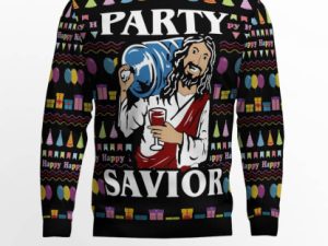 Jesuss Party Ugly Christmas Sweater - Image 1