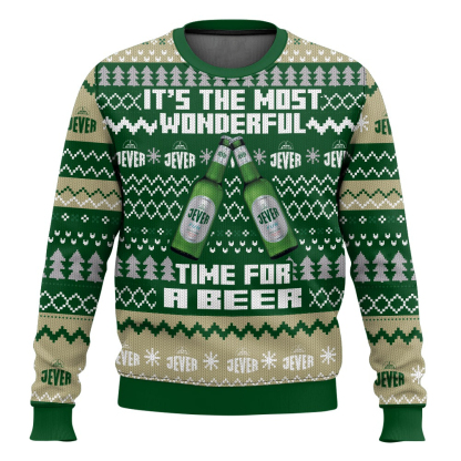 jever its the most wonderful time ugly christmas sweater 1 Jever Its The Most Wonderful Time Ugly Christmas Sweater - Image 1