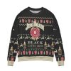 Jim Beam Black Extra Aged Bourbon Reindeer Pattern Ugly Christmas Sweater - Image 1