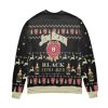 Jim Beam Black Extra Aged Bourbon Reindeer Pattern Ugly Christmas Sweater - Image 2