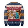 Joe Exotic Tiger King Bet That B Didnt Send You A Card Chirsmas Ugly Christmas Sweater - Image 2