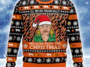 Joe Exotic Tiger King Ugly Xmas 3D Ugly Christmas Sweater - Image 1
