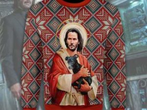 John Wick Funny Ugly Christmas Sweater - Image 1