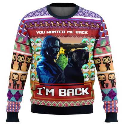 john wick ugly christmas sweater 1 John Wick Ugly Christmas Sweater - Image 1
