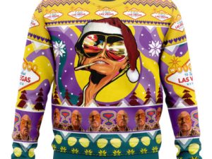 Johnny Depp Fear And Loathing Ugly Christmas Sweater - Image 1