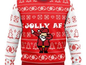 Jolly Af Ugly Christmas Sweater - Image 1