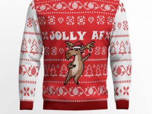Jolly Af Ugly Christmas Sweater Holiday Gift - Image 1