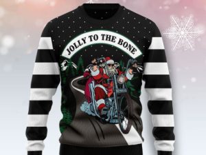 Jolly To The Bone Ugly Christmas Sweater - Image 1
