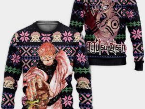 Jujutsu Kaisen Ryomen Sukuna Custom Ugly Christmas Sweater - Image 1