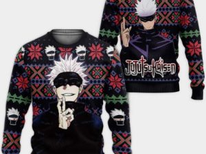 Jujutsu Kaisen Satoru Gojo Custom Ugly Christmas Sweater - Image 1
