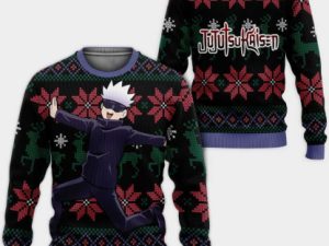 Jujutsu Kaisen Satoru Gojo Funny Custom Ugly Christmas Sweater - Image 1