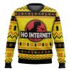 Jurassic Park No Internet Ugly Christmas Sweater - Image 1