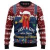 Just A Girl Who Loves Chickens Ugly Christmas Sweater - Image 1