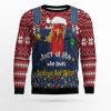 Just A Guy Who Loves Christmas And Chickens Ugly Christmas Sweater - Image 1