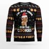 Just Here For The Cookies Ugly Christmas Sweater - Image 1