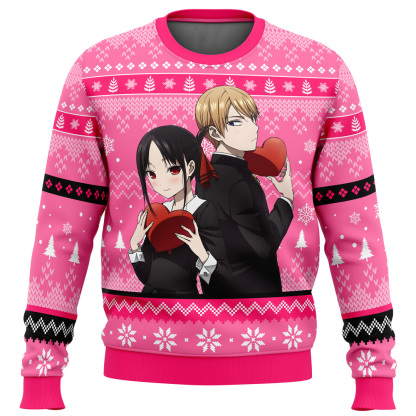 kaguya and miyuki kaguya sama love is war ugly christmas sweater 1 Kaguya And Miyuki Kaguya Sama Love Is War Ugly Christmas Sweater - Image 1