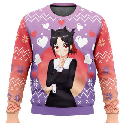 kaguya shinomiya kaguya sama love is war ugly christmas sweater 1 Kaguya Shinomiya Kaguya Sama Love Is War Ugly Christmas Sweater - Image 1