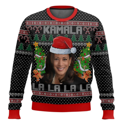 kamala harris ugly christmas sweater 1 Kamala Harris Ugly Christmas Sweater - Image 1