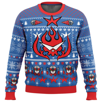 kamina tengen toppa gurren lagann ugly christmas sweater 1 Kamina Tengen Toppa Gurren Lagann Ugly Christmas Sweater - Image 1