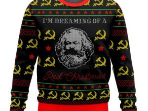 Karl Marx Im Dreaming Of A Red Ugly Christmas Sweater - Image 1