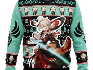 Kazuha Genshin Impact Ugly Christmas Sweater - Image 1