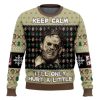 Keep Calm The Texas Chain Saw Massacre Horror Ugly Christmas Sweater - Image 1