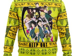 Keep Out Durarara Ugly Christmas Sweater - Image 1