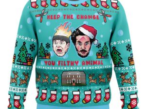 Keep The Change Home Alone Ugly Christmas Sweater - Image 1