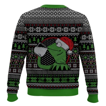 kermit the frog none of my business ugly christmas sweater 2 Kermit The Frog None Of My Business Ugly Christmas Sweater - Image 2