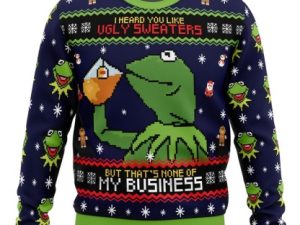 Kermit The Frog Ugly Christmas Sweater Holiday Gift - Image 1