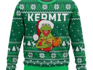Kermit The Muppet Show Ugly Christmas Sweater - Image 1