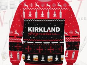 Kirkland Vodka Ugly Christmas Sweater Holiday Gift - Image 1
