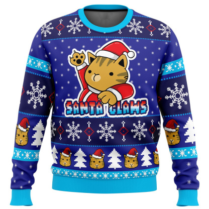 kitty claws ugly christmas sweater 1 Kitty Claws Ugly Christmas Sweater - Image 1