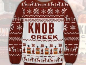 Knob Creek For Christmas Gifts Ugly Xmas Wool Knitted Sweater - Image 1
