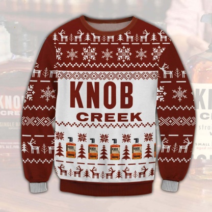 knob creek for christmas gifts ugly xmas wool knitted sweater 1 Knob Creek For Christmas Gifts Ugly Xmas Wool Knitted Sweater - Image 1