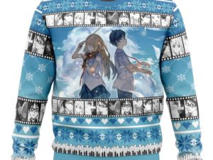 Kousei And Kaori Your Lie In April Ugly Christmas Sweater - Image 1