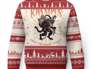Krampus Ugly Christmas Sweater Child Transport Service Spooky Christmas - Image 1