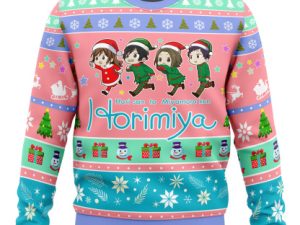 Kyouko And Friends Horimiya Ugly Christmas Sweater - Image 1