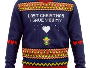 Last Christmas I Gave You My Heart Zelda Ugly Christmas Sweater Holiday Gift - Image 1