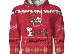 Leinenkugel American Merry Christmas, Snoopy House Cute Fan Gift-3D Unisex Hoodie - Image 1