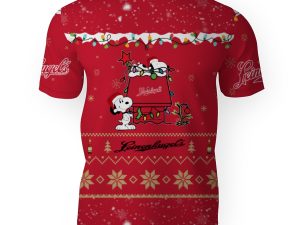 Leinenkugel American Merry Christmas, Snoopy House Cute Fan Gift-3D Unisex T-Shirt - Image 1