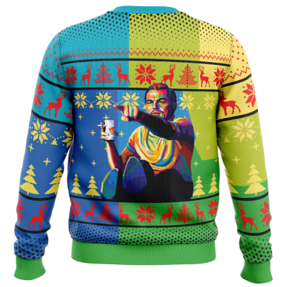 leo pointing once upon a time ugly christmas sweater 2 Leo Pointing Once Upon A Time Ugly Christmas Sweater - Image 2