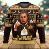 Leonardo Dicaprio Cats And Wine Make Everything Fine Ugly Christmas Sweater Gift - Image 1