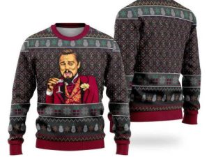 Leonardo Dicaprio Meme Ugly Christmas Sweater - Image 1