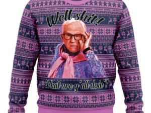 Leslie Jordan Well Shit Ugly Christmas Sweater - Image 1