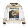 Lets Eat Trash Get Hit By A Car Opossum Ugly Christmas Sweater - Image 1